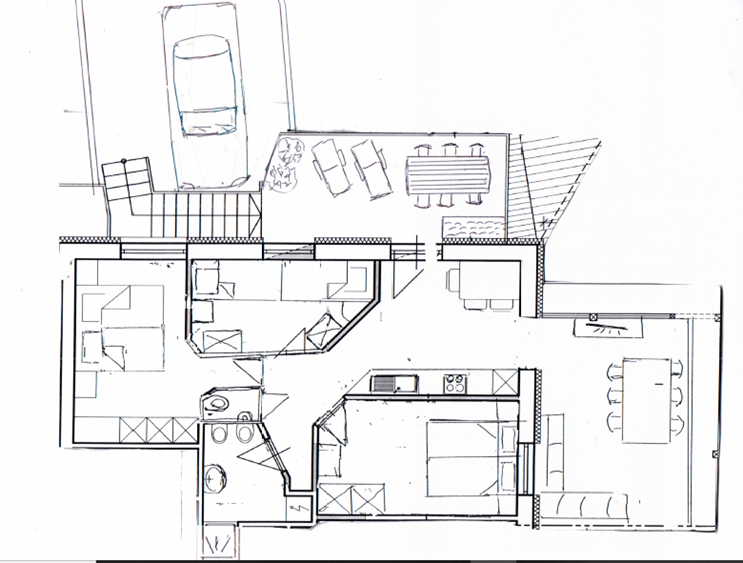 Grundriss Wohnung Südost